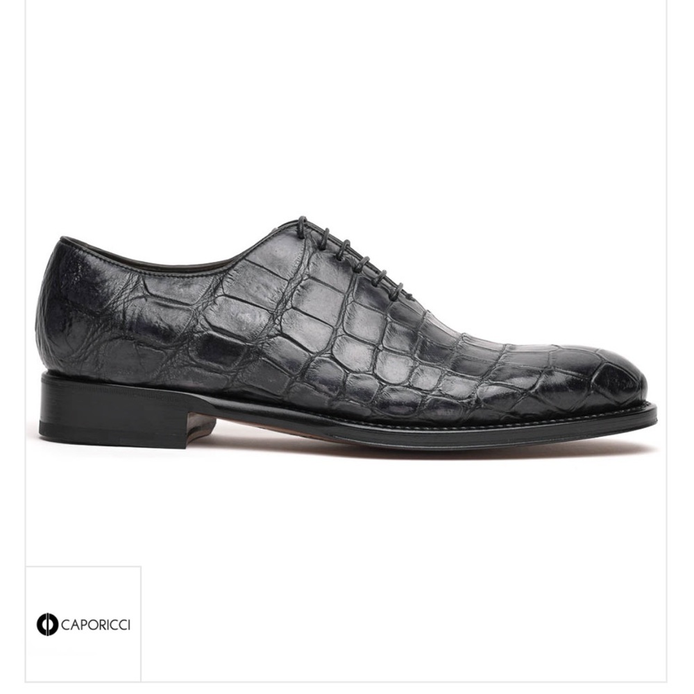 CAPORICCI 5952 Grey Real Alligator Grey shoe